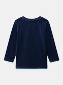 Pyjama bleu foncé en velours imprimé ours Garçon NUICOAGE / 25H5PGB5PYJ703