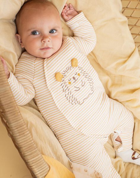 Pyjama à rayures et chaussettes bébé mixte DOUCE / 22H0CMH1ENS001