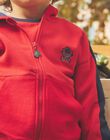 Sweat à capuche bicolore rouge et bleu marine FEGILAGE / 23E3PGB1GIL506