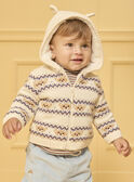 Gilet à capuche jacquard animaux LAUSAMA / 24H1BGS1GILA011