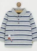 Polo gris chiné PATHEO / 18H1BGQ1POL943