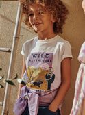 T-shirt tie and dye violet à décoration désert FLAMIAGE / 23E3PGO2TMC001