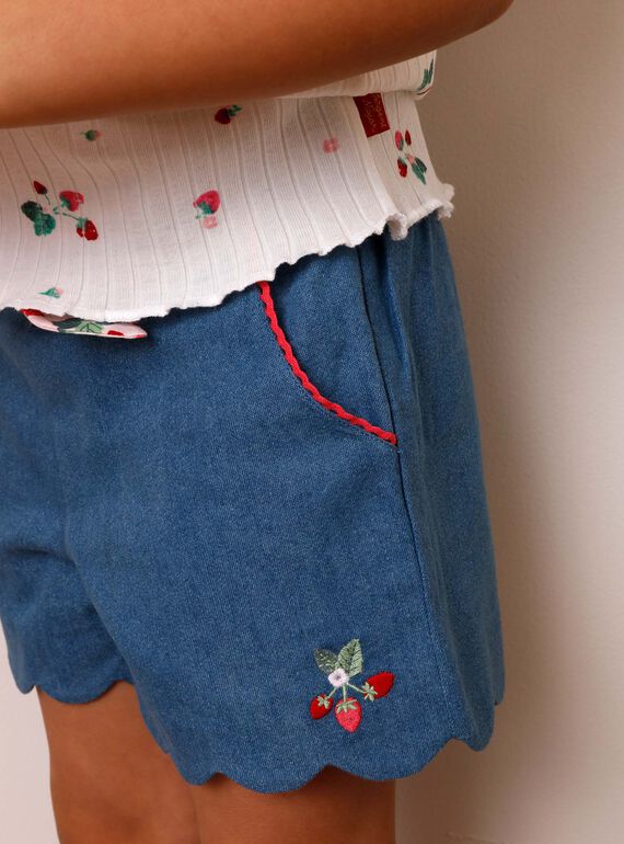 Short denim avec ceinture ZONORETTE / 21E2PFJ1SHOP269