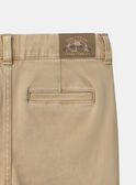 Pantalon cargo marron à poche brodée "Club" Garçon NEMASTAGE / 25H3PGK1PANA012