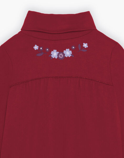 Pull à manches longues prune à imprimé fleuri DROJAETTE 1 / 22H2PF82SPL709