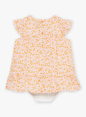 Robe et culotte écrues en popeline tramée FAURSULINE / 23E1BFP1ROB001