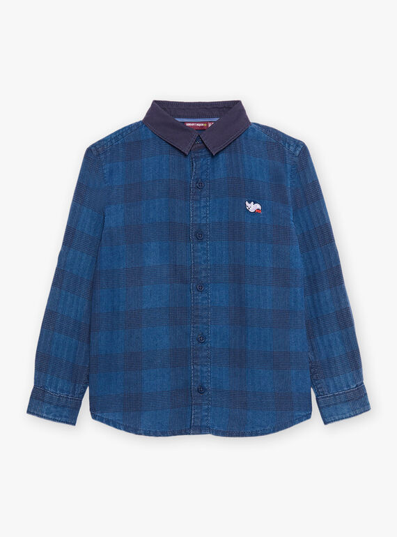 Chemise bleue à carreaux DACHEMAGE / 22H3PG51CHMC207