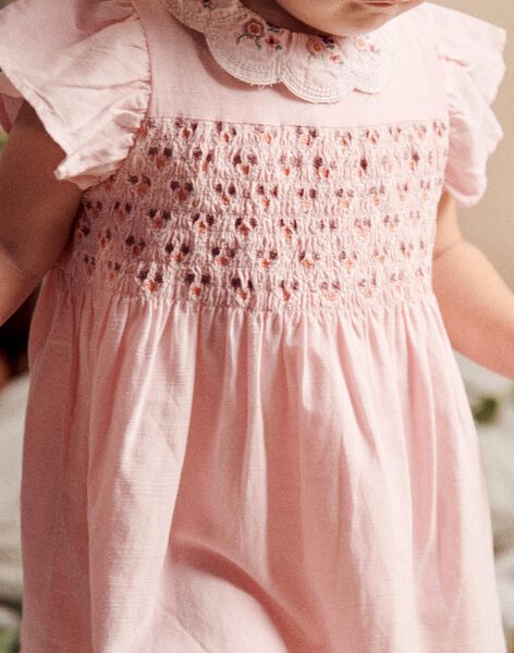 Robe rose en popeline FAFLEUR / 23E1BFI2ROBD320