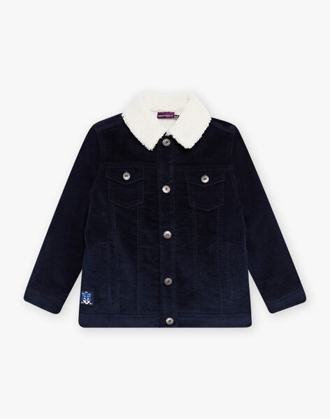 Veste en velours marine DAVELAGE / 22H3PGG1VES070
