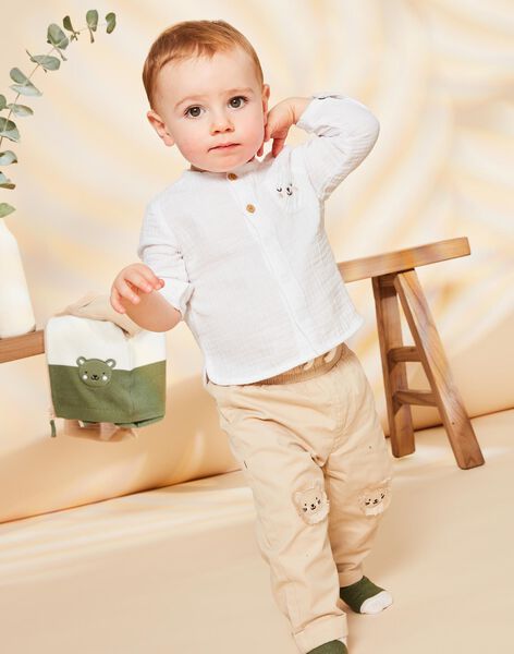 Chemise écru en gaze de coton FAGEORGE / 23E1BGD1CHM001