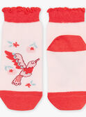 Chaussettes basses nudes à imprimé oiseaux FLUZOETTE / 23E4PFQ1SOBD319