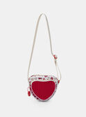 Sac coeur rouge et imprimé fleuri à bandoulière Fille NEBAGUETTE / 25H4PFK1BES001