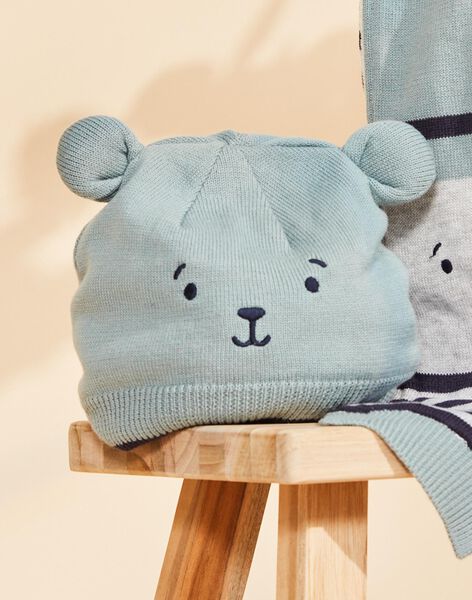 Bonnet vert d'eau en tricot avec découpe oreilles 3D : achat en ligne - Bonnet, Echarpe & Gant | SergentMajor