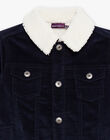 Veste en velours marine DAVELAGE / 22H3PGG1VES070