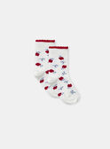 Lot de 3 chaussettes à rayures, imprimés ou uni Bébé Fille NAGERTRUDE / 25H4BFP1LC3001