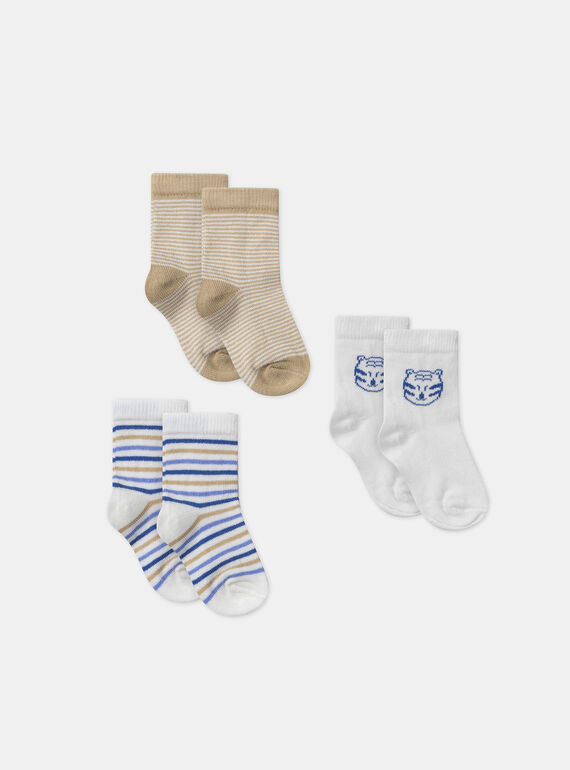 Lot de 3 chaussettes jacquard fantaisie MACLEMENT / 25E4BG81LC3001