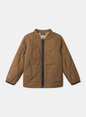 Parka 2 en 1 bleu foncé ou marron matelassé à manches longues Garçon NINCARAGE / 25H3PGE2PARC214