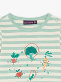 T-shirt vanille à rayures et légumes FACLEM / 23E1BGB1TML611