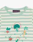 T-shirt vanille à rayures et légumes FACLEM / 23E1BGB1TML611