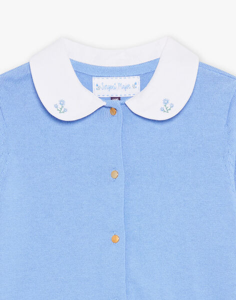 Cardigan bleu en coton FRITETTE 3 / 23E2PFJ2CAR201