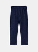 Pyjama bleu foncé en velours imprimé ours Garçon NUICOAGE / 25H5PGB5PYJ703