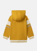 Sweat à capuche zippé jaune Garçon NAEPODAGE / 25H3PG32JGHB106