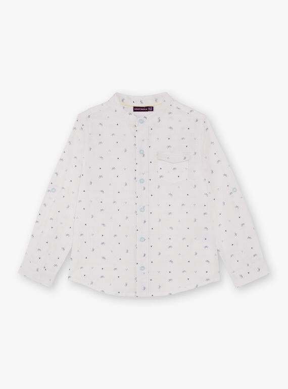 Chemise blanche manches longues retroussables enfant garçon TYWOLAGE / 20E3PGZ2CHM000