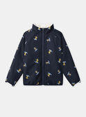 Imperméable 2 en 1 bleu ou ou bleu foncé imprimé animaux à manches longues Garçon NINIRAGE / 25H3PGE1IMP205
