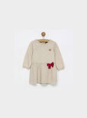 Robe chasuble beige chiné PANIRIS / 18H1BFK1CHS805