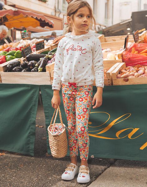 Legging écru à fleurs FELEGETTE / 23E2PFB1LG001