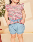 Short denim avec ceinture en popeline FAWILDA / 23E1BFQ1SHOP269
