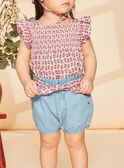 Short denim avec ceinture en popeline FAWILDA / 23E1BFQ1SHOP269