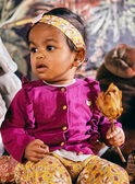 Cardigan violet en maille fantaisie à détails volants bébé fille CAIRENE / 22E1BF92CAR708