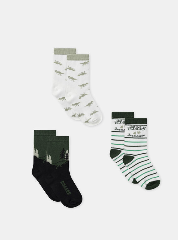 Lot de 3 paires de chaussettes à rayures ou imprimés Garçon NITRIAGE / 25H4PGS1LC3005