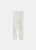 Collant microfibre écru fleuri MAFIONA / 25E4BFL1COL001