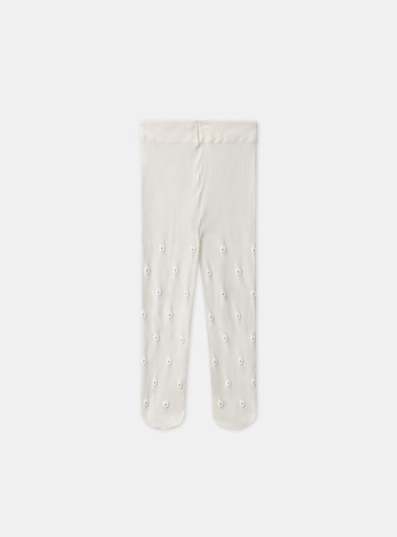 Collant microfibre écru fleuri MAFIONA / 25E4BFL1COL001