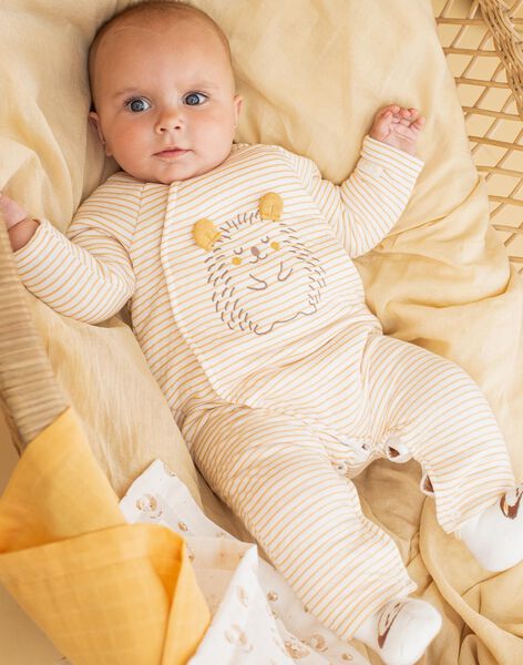Pyjama à rayures et chaussettes bébé mixte DOUCE / 22H0CMH1ENS001