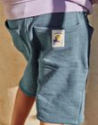 Bermuda bleu canard en molleton FLABERAGE / 23E3PGO1BER714