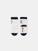 Lot de 2 paires de chaussettes à rayures ou uni blanc Bébé Garçon NADORIAN / 25H4BGK1SOQ001