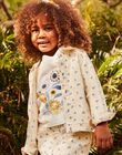 Veste en jean vanille à fleurs FAVETETTE / 23E2PF81VES632