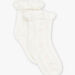 Chaussettes ivoire ajourées à Jacquard fleurs