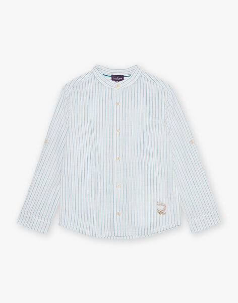 Chemise à rayures bleu, beige et blanc FRERAYAGE / 23E3PGI1CHM000