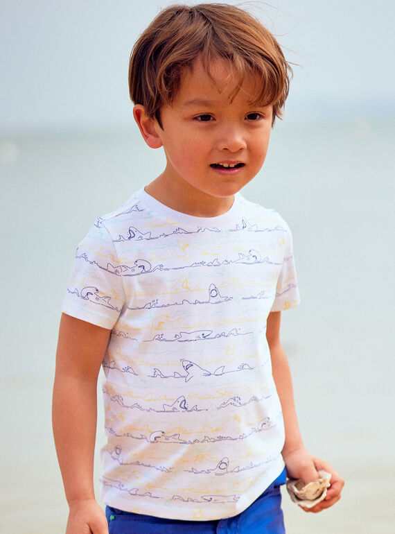 T-shirt blanc enfant garçon COARAGE / 22E3PGN2TMC000