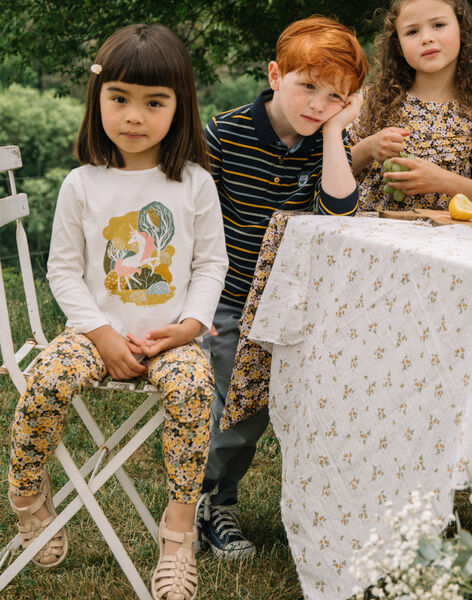 Legging à imprimé fleuri jaune DEFLETTE / 22H4PFD1CALC214