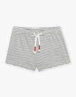 T-shirt et short vert d'eau, bleu marine et blanc en jersey FIZACK / 23E1BGU1ENS213