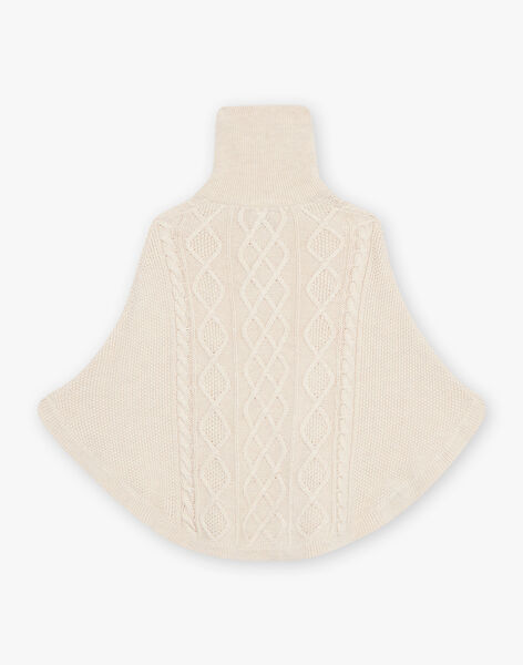 Poncho écru en maille torsadée DOPOCHETTE / 22H2PFF1PONA011