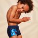 Boxer de bain bleu marine à motif surfeur