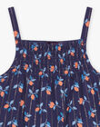 Combishort bleu marine à imprimé fleuri FLYCOBETTE / 23E2PFR1CBC070