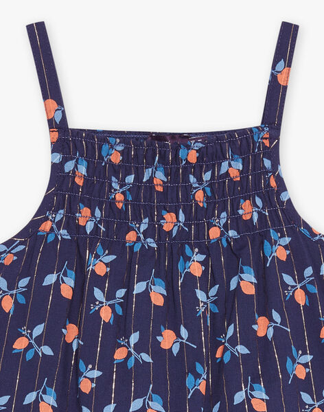 Combishort bleu marine à imprimé fleuri FLYCOBETTE / 23E2PFR1CBC070