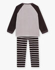 Pyjama gris en velours à animation dragon DECHEVAGE / 22H5PG26PYJ943